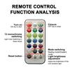 10Pcs Wireless Colorful LED Car Interior Ambient Light Remote Control Battery Operated Vase Pool Pond Lantern Decoration