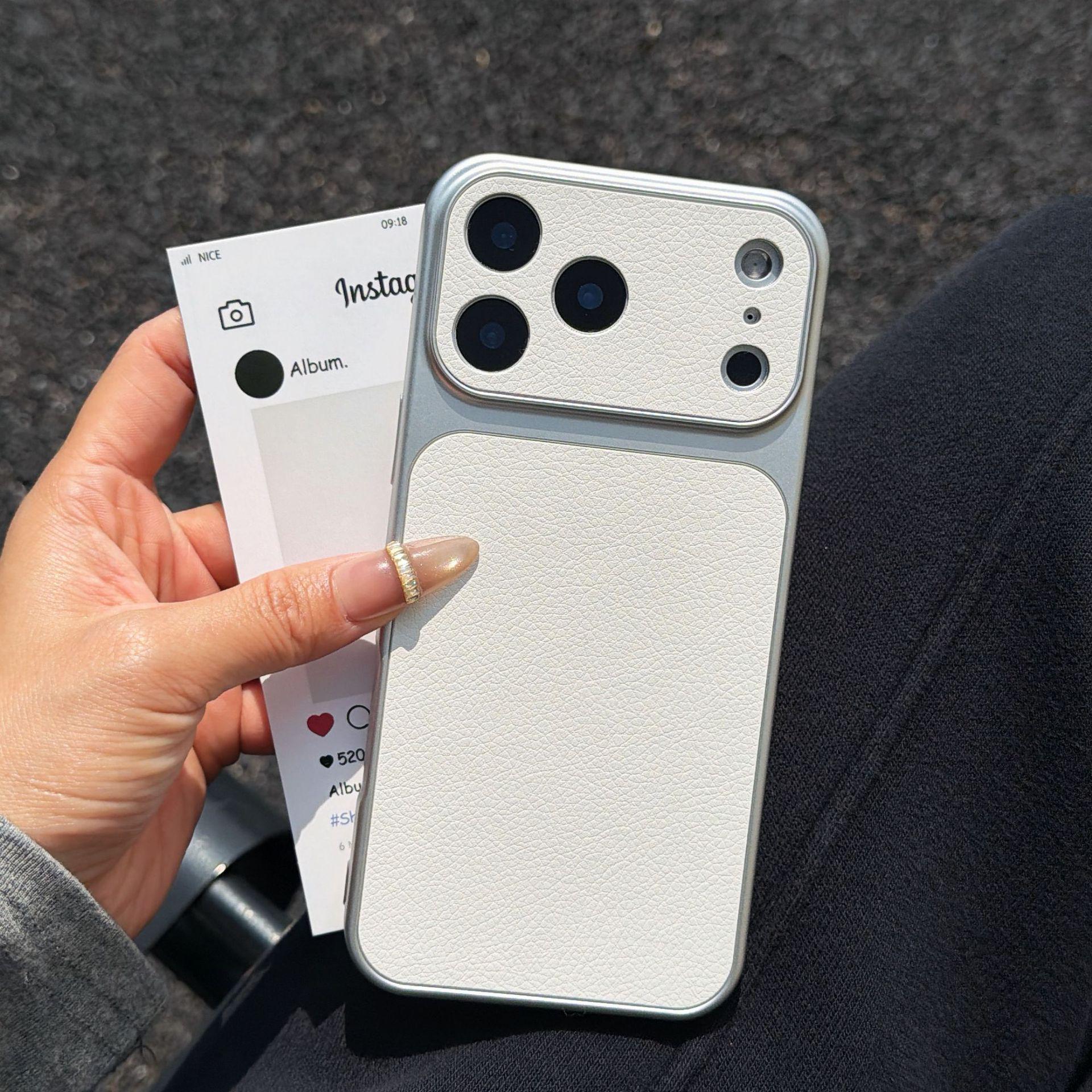 Genuine Leather Drop-Proof Lambskin Case for iPhone 17ProMax/16/13 iPhone 12 Pro Max