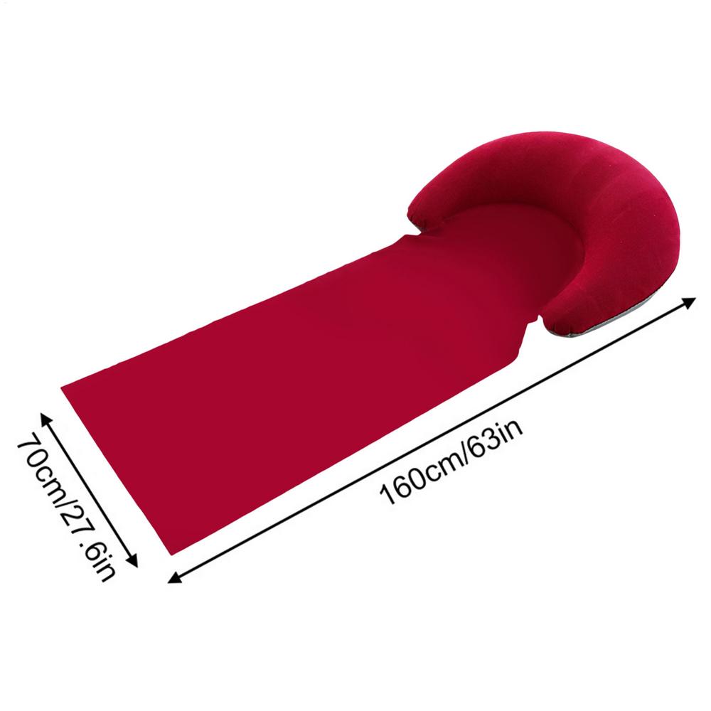 Beach Mat Inflatable Pillow Outdoor Beach Lounger Sandproof Lounger Resting Relaxing Pad Foldable For Family Friends Sun Bathing