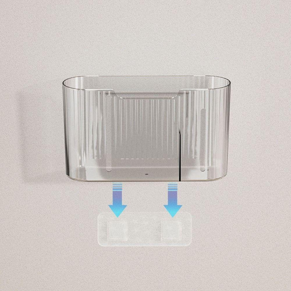 Plastic Cosmetic Storage Box Wall-mounted Space Saving Makeup Organizer Large Capacity Sundries Storage Box Bathroom