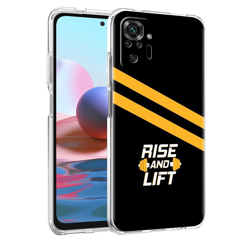 

Transparent Phone Case for Redmi 14C 13C 10C 10 9 Note 13 12 11 K50 K40 Plus Pro 4G 5G Soft TPU Cover Bodybuilding Gym Fitness for Redmi 9