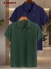 2pcs Milano Printed Men's Work Shirts,Short Sleeve Golf Polo Shirts | Casual Comfortable Soft Knit Lapel Collar, Ideal for Daily Business Wear