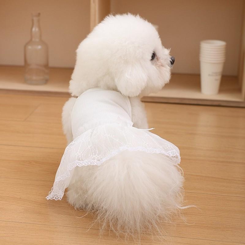 Pet Suspenders Lace Dog Princess Dress Cooling Dog Clothes Summer Pet Clothing Puppy Skirt Chihuahua Bichon Small Dog Dresses