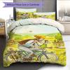 Pettson och Findus Bedding Quilt Set Quilt Cover Pillowcase Home Decoration Birthday Gift (1 * duvet cover + 2 * pillowcase, without core)