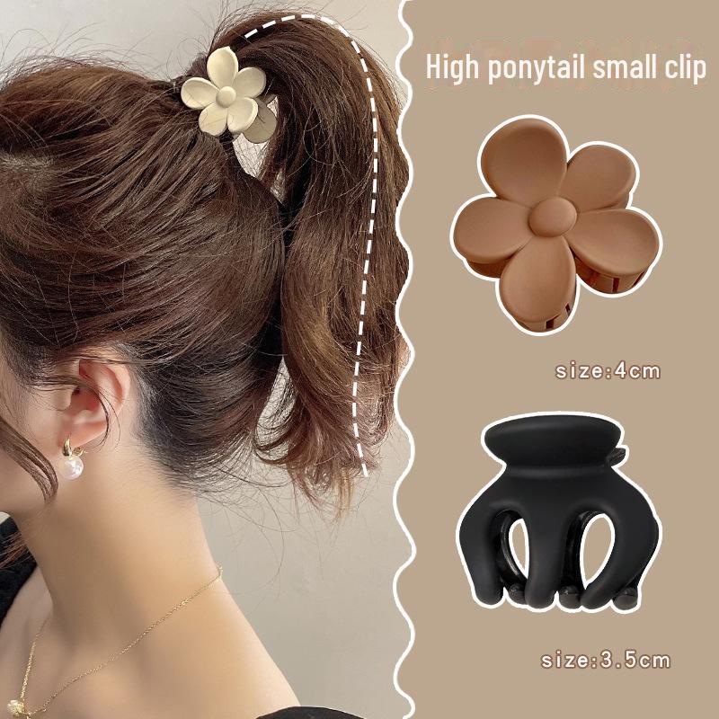 Frosted Flower Anti-Collapse High Ponytail Claw Clip