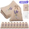 20Pcs Lavender Empty Bag Linen or Cotton Dry Flower Storage Bag With Drawstring Closure Breathable Spice Sachet Bag for Jewelry