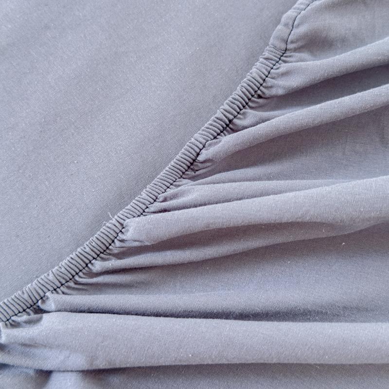 1pc Solid Color Fitted Sheet 100% Cotton Bedsheets Yarn Dyed Bed Cover Breathable Bed Linen sabanas para cama (No Pillowcase)