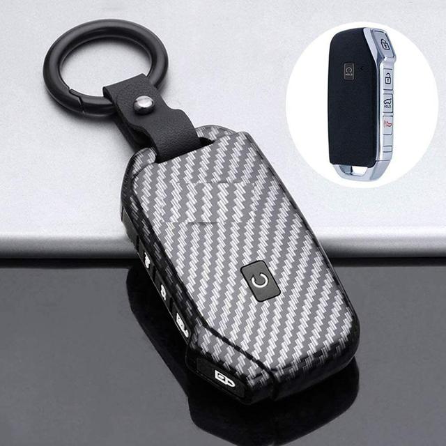 Carbon ABS Key Fob Cover Case for Kia Remote Case Holder K5 Sportage Stinger Forte