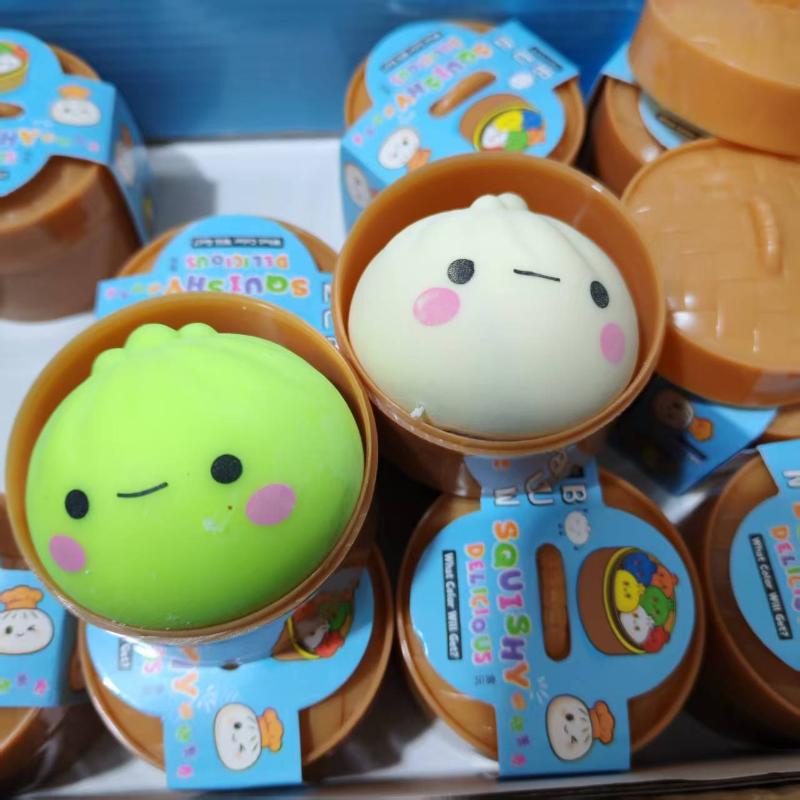 3/12Pcs Squishy Relieve Stress Ball Bun Shape Soft Slow Rebound Squeeze Decor Gift For Adult Kids Decompression Toy