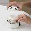 1 Set Of 4 Pcs Panda Ceramic Travel Tea Set Include One Pot And Three Cups Outdoor Camping Portable Tea Set For Home Restaurant Hotel Office Tea Acces