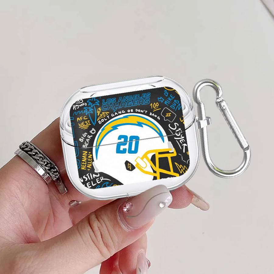 

Cool Football Case For Samsung Galaxy Buds 4Pro 3 FE 2 Live 3Pro 2Pro 4 Pro Clear Earphone Cases Cover With Hook Buds Live