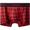 Calvin Klein Modern Attraction Series Plaid Anti-Chafing Boxer Briefs Men underwear Red NB3751