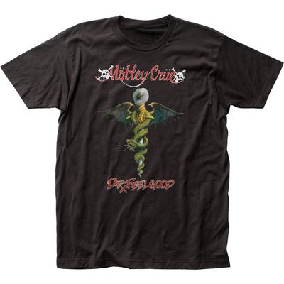 Motley Crue Dr Feel Good T-Shirt Herren Rock and Roll Musik Klassisches Band-T-Shirt Schwarz