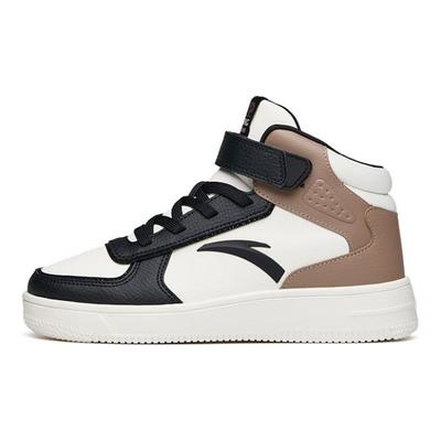 Lightweight Durable Non-Slip High-Top Skate Shoes Kids Sneakers White Black Brown A33038010H-8