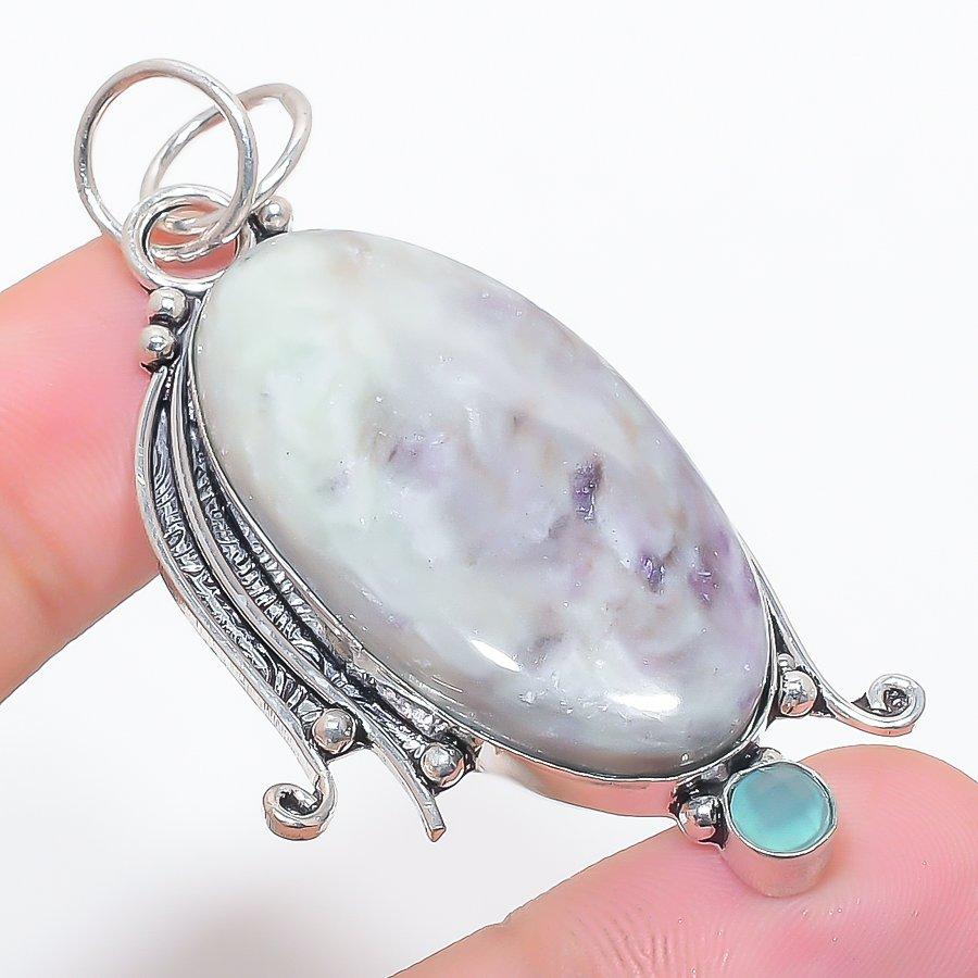 

Natural Kammererite, Chalcedony 925 Sterling Silver Jewelry Pendant 2.44 q7K99