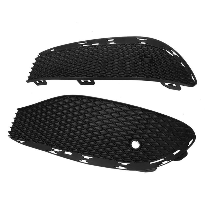 Car Front Bumper Fog Light Grille Fog Lamp Grill Cover With Chrome Strip For E Class W213 2016-
