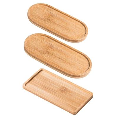 Wooden Soap Dispenser Tray Vanity Countertop Bottles Organizer Holder Round Square Candles Jewelry Storage Tray For Bathroom