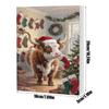 2025 Christmas Advent Calendar 24 Days Countdown 2D Acrylic Highland Cow Pendant Ornament for Car Home Window Decor Xmas Gift