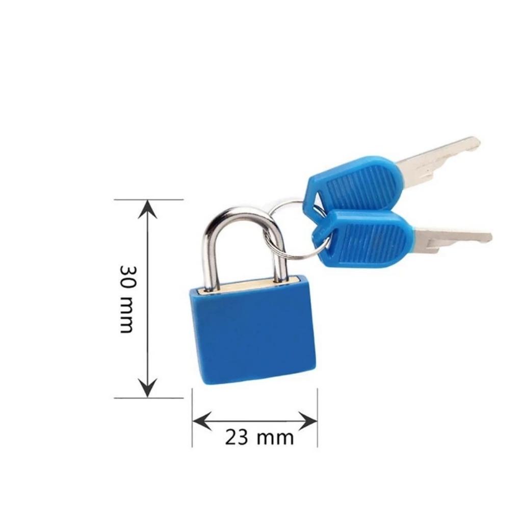 2Set Mini Padlocks Set Luggage Locks with 2 Keys Waterproof Safely Padlock for Backpacks Computer Bags Gym Locker Tool Box Diary Key Lock