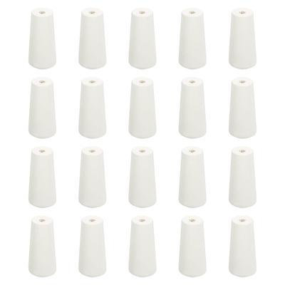 Uxcell White Wooden Cord Knobs, Tassel Drop Pull End Pendants for Window Blinds, Shades, Curtains, Crafts, 1.4x0.6", 20 Pieces