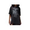 Printed Oversized Drop Shoulder T-Shirt Women Tops Black FV7119-045