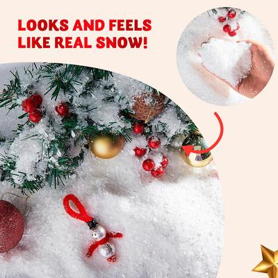 JOYFY 12oz Kunstschnee Dekoration Weihnachten Künstlicher Schnee 320g Plastik Schneeflocken für Weihnachtsbaum Dekoration