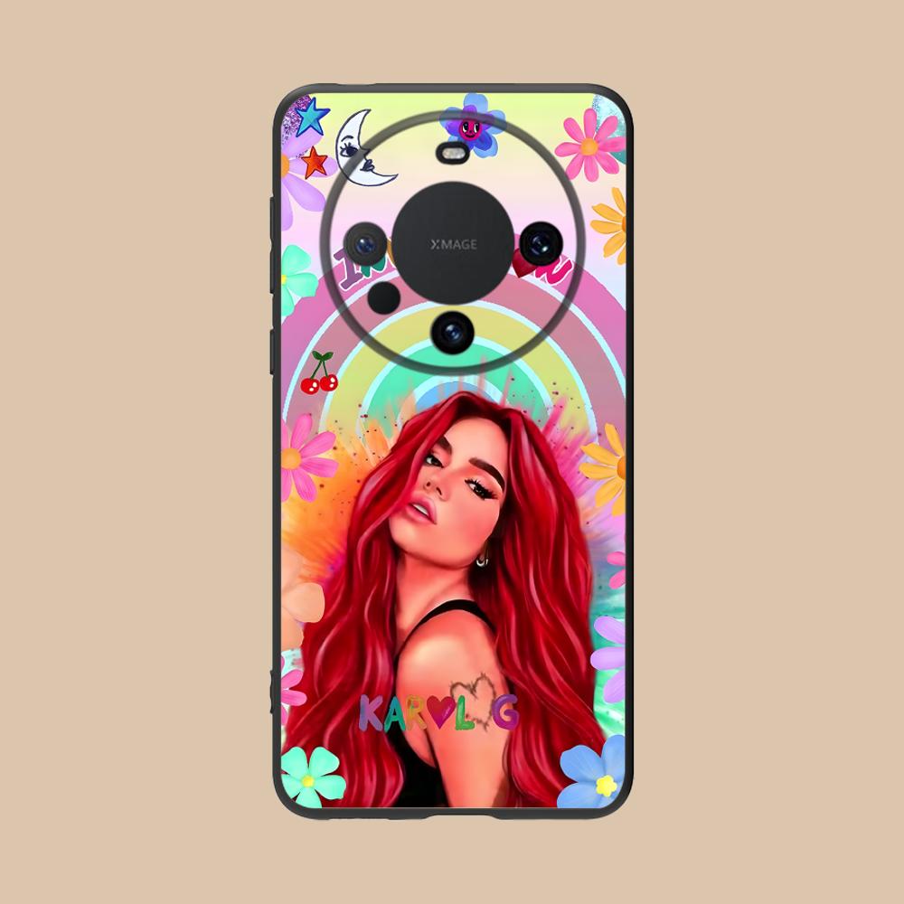 Karol G Latino Mobile Cell Phone Case for Huawei Mate 60 50 40 30 20 10 Pro Plus Lite E 5G Colorful Printing Cover Pretty Luxury