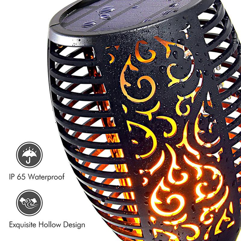 Solar 96LED Outdoor Flame Torch Light for Garden and Lawn