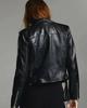 Stylish Woman's Genuine Lambskin Leather Jacket Black Handmade Biker Motorcycle