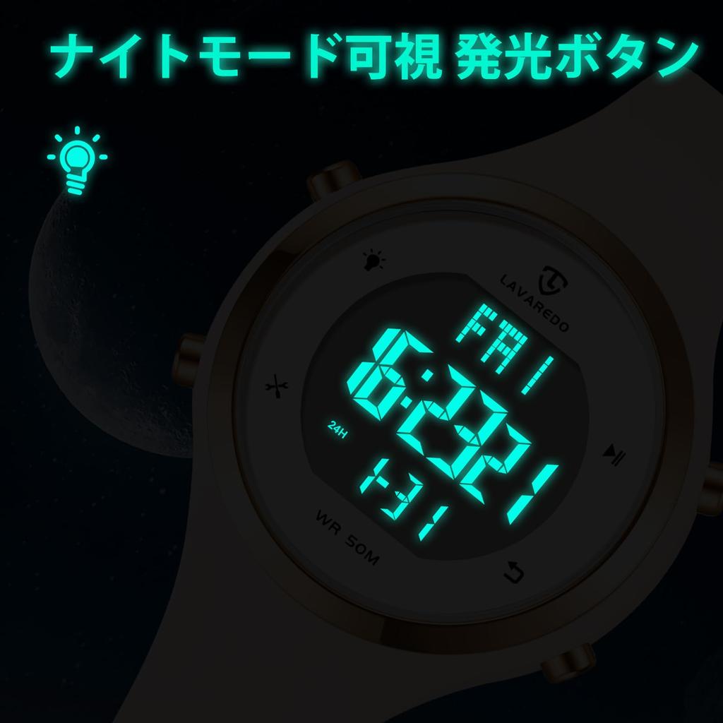 ShunkanSai Digital Wristwatch for Men and Sports Easy To Day of the LED Stylish Women, Watch, Read, Multi-Function, Date, Week, Alarm, Display,