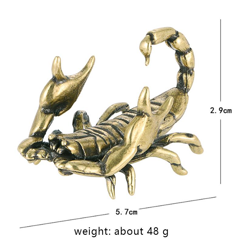 Brass Scorpion Desk Decoration Study Pen Holder Office Decoration Biomimetic Animal Craft Collectibles Souvenir Festival Gift