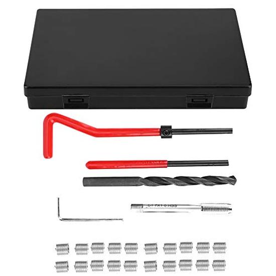 M7 X 1.0 Helicoil Thread Repair Kit Stainless Steel 25Pcs Thread Repair Kit Stainless Steel Twisted Drill Wrench Threaded Insert Tap Insertion Tool