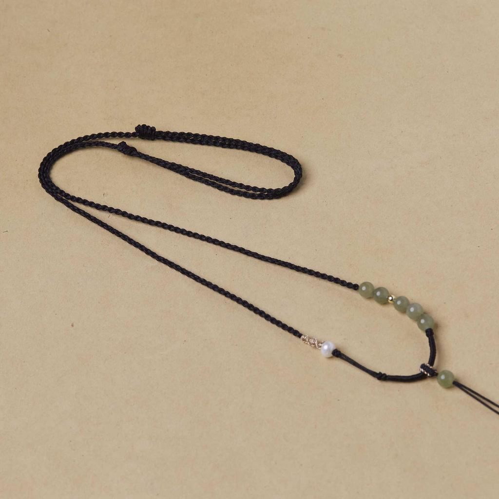 Adjustable Handmade Exquisite Hetian Jade Necklace Pendant
