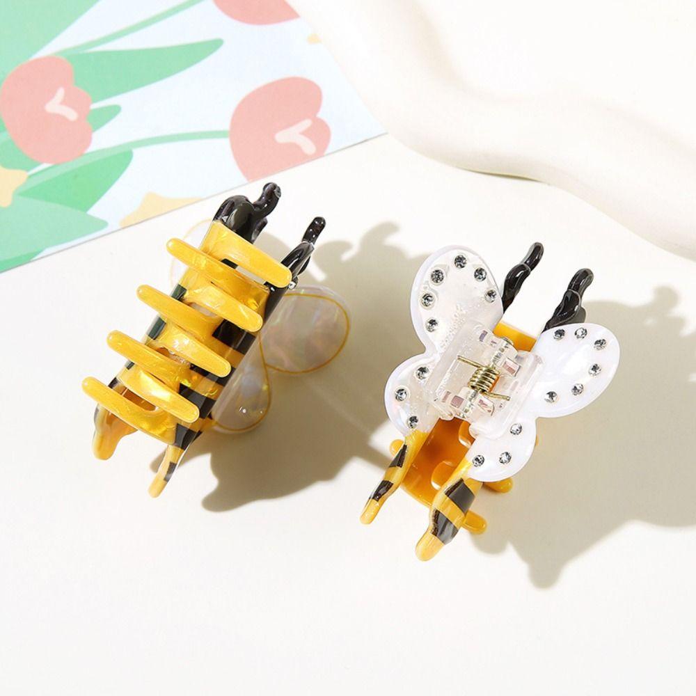 Portable Sweet Design Cartoon Bee Hairpin Cartoon Funny Girls Hair Clip Exquisite Fashion Cute Claw Clip Daily Wear