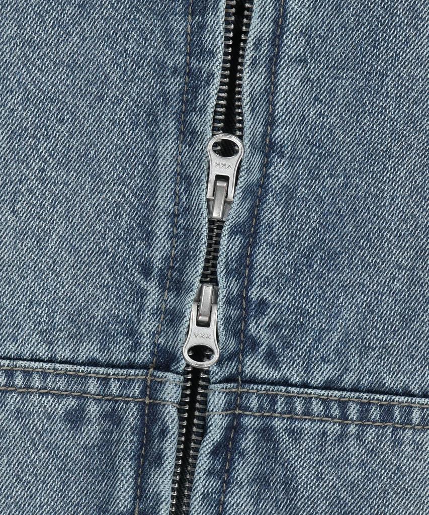 Brownbreath Denim Hood Zip Up - Blue