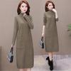 Long Sweater Dress Woman Turtleneck Super Chic Long-sleeve Warm Knit Dress Ladies Clothing