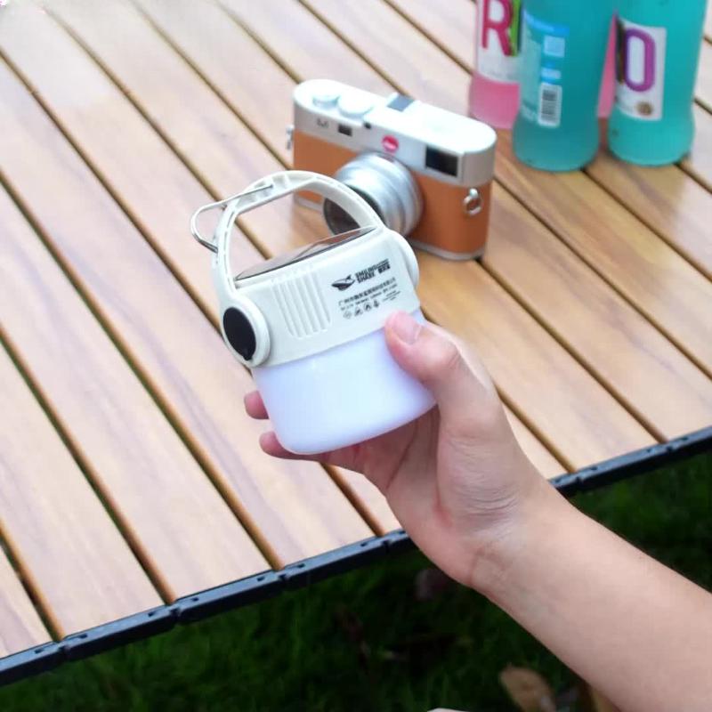 Solcelle campinglys USB oppladbart med metallkrok teltlys display batterinivå Utendørsaktivitet camping fiske Kompakt design