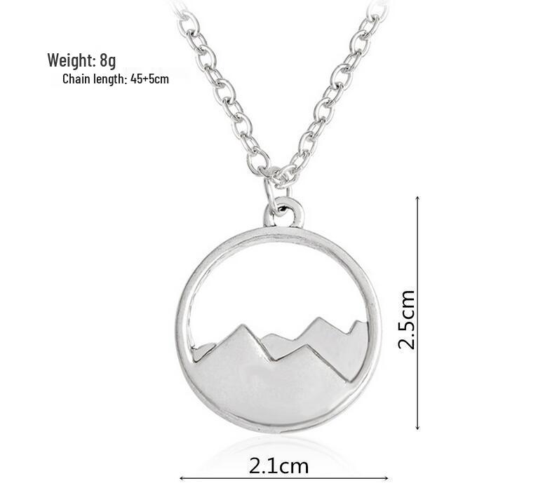 Creative Mountain Pendant Necklace - Simple, Versatile Clavicle Chain