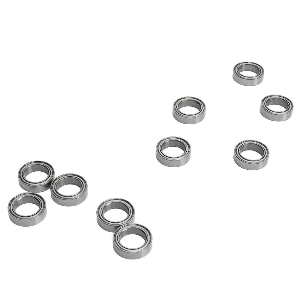10PCS RC Ball Bearing Kit Steel Low Friction High Rotation Speed Silver Metal Shielded Ball Bearing for ZD Racing
