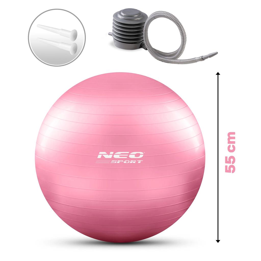 Gymnastic inflatable ball 55cm Neo Sport - pink
