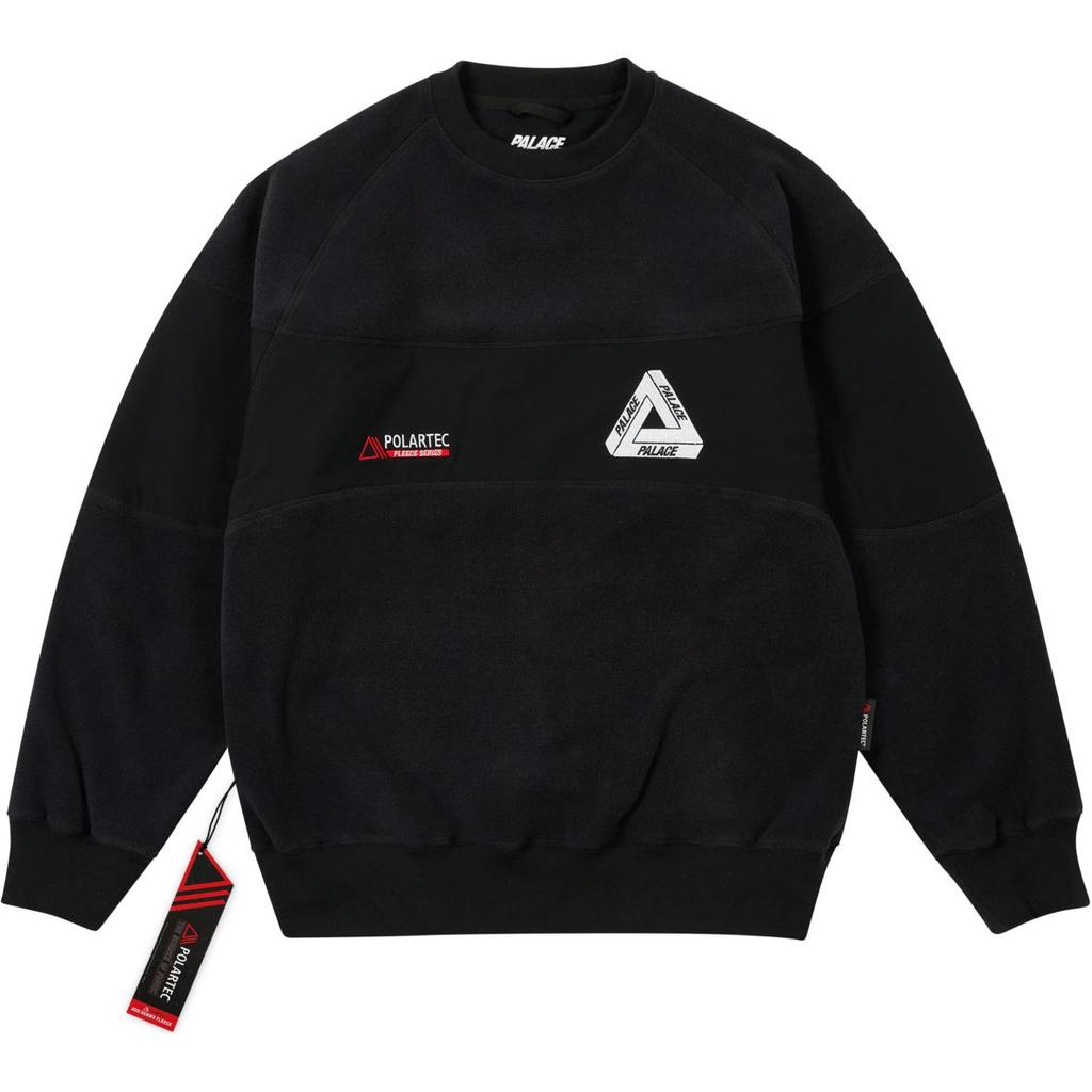 Palace Polartec 200 Crew Black Unisex Tops P27CS205