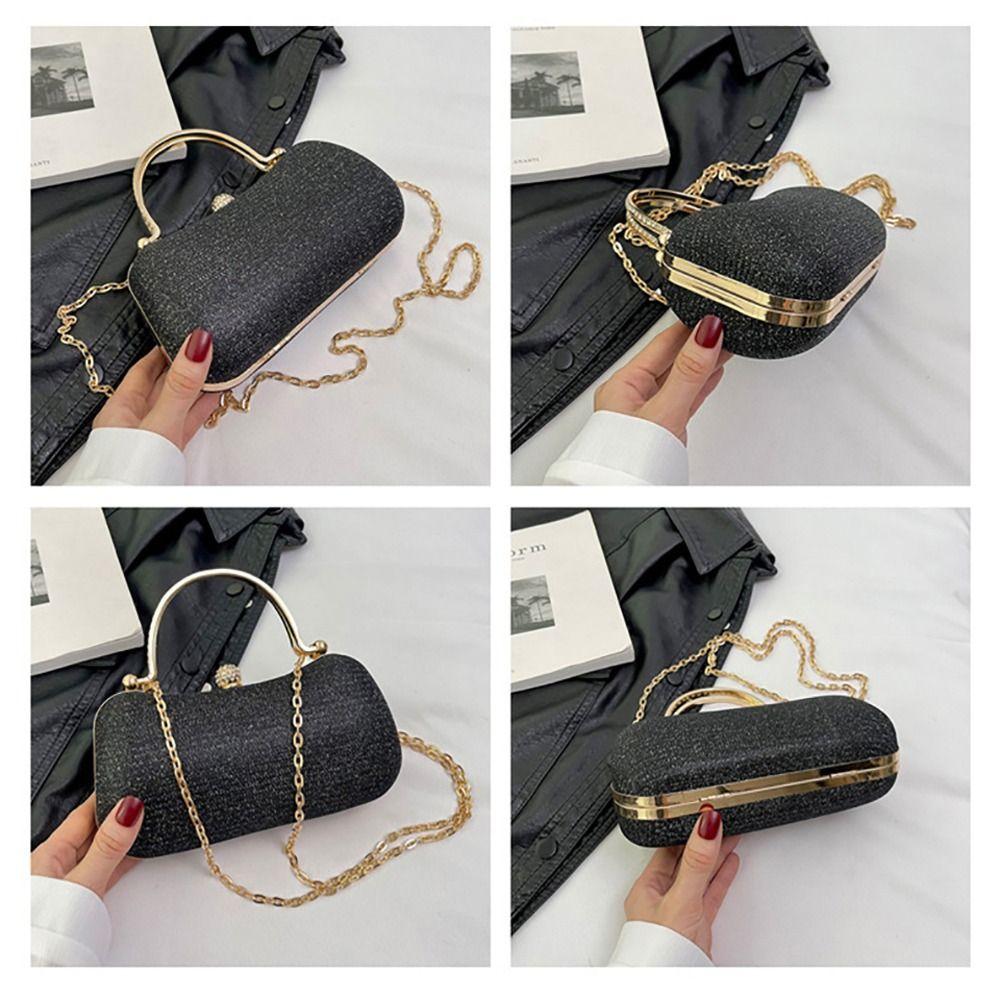 1Pcs New Clutch Bag Evening Bag Shoulder Dinner Bag Chain Purse Beaded Egg Shape Women Handbags for Wedding Party