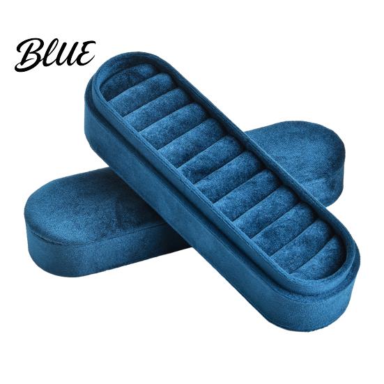 Gift Idea for Prevent Compact Multiple Slots Velvet Box Jewelry Storage Portable Organizer Box Home