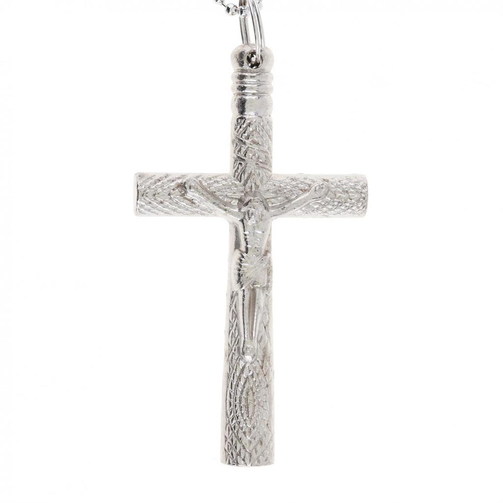 Durable Silver Cross Drum Key Necklace Jazz Drum Wrench for Drum Head Tuning