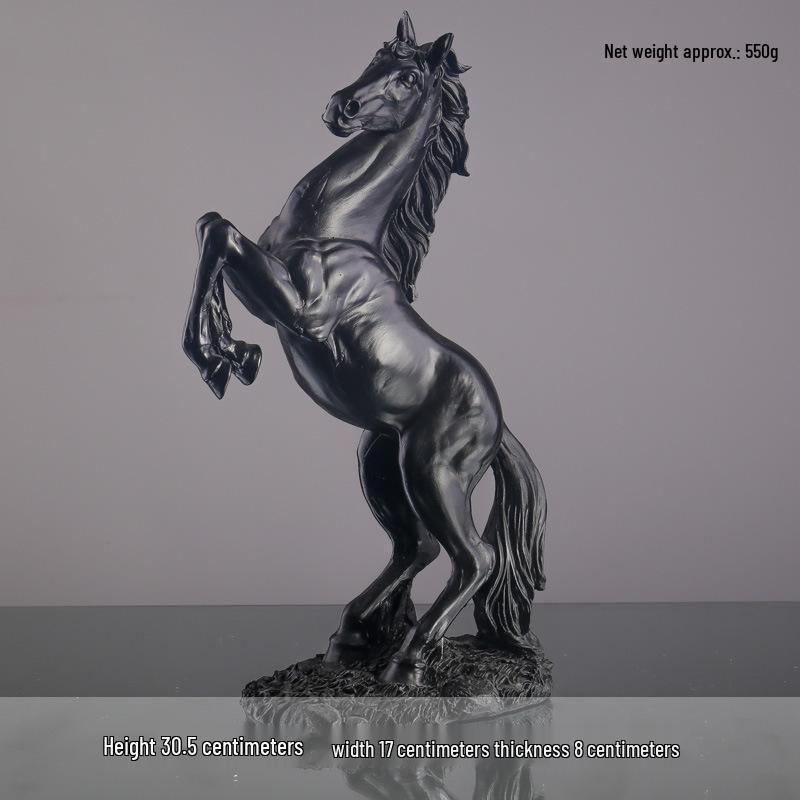Galloping Horse Success Ornament: Creative Resin Decor for Home or Office