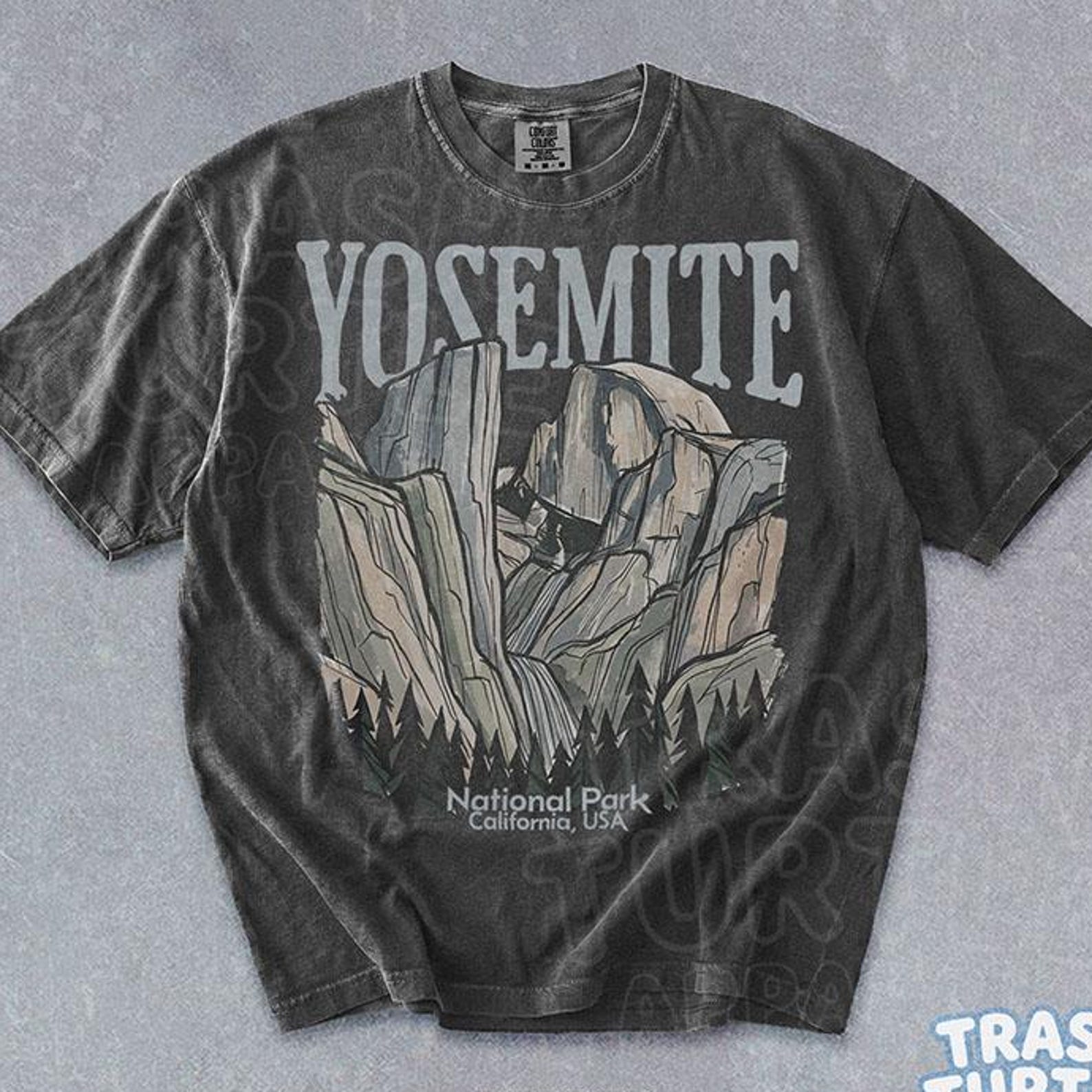 Yosemite National Park Shirt Vintage Wildlife Graphic TShirt California USA T-shirt Unisex Gift 90s Tee XL
