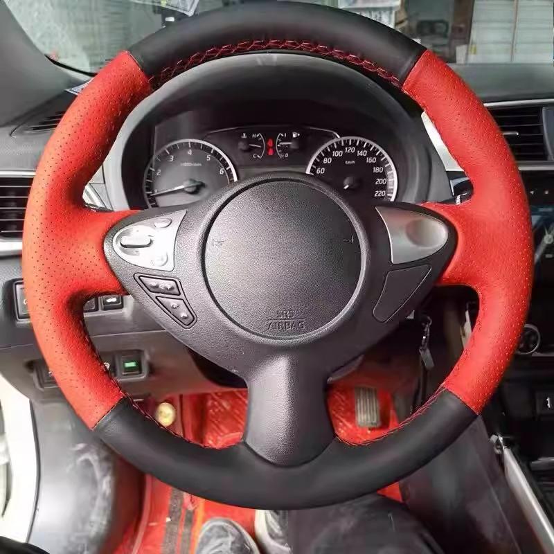 Hand Stitched Non-slip Car Steering Wheel Cover For Nissan Maxima 2009-2014 Juke 370Z Note (UK)