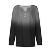 Dámské tričko Tričko Knoflíček Dlouhý rukáv Denní víkendová móda Basic Top s výstřihem do V