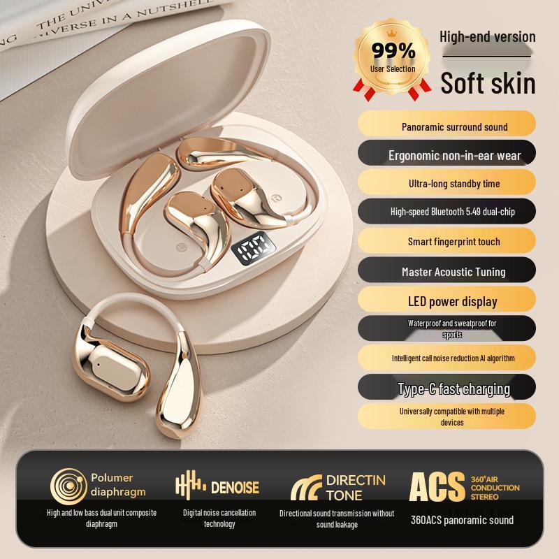 

OWS Over-Ear Wireless Bluetooth Headphones with Power Display & Long Battery Life Box with Plastic Seal