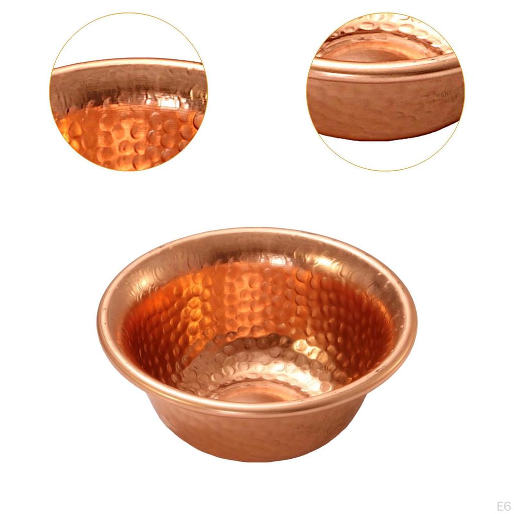 Buddhist Water Offering Bowl Copper Artwork Container Holy Cup Decorative